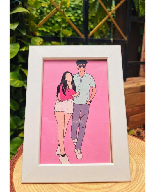 Detailed Digital illustration with a Frame (upto 2 people in one picture)