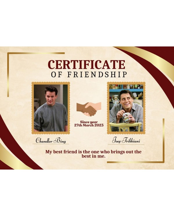 Friendship Certificate