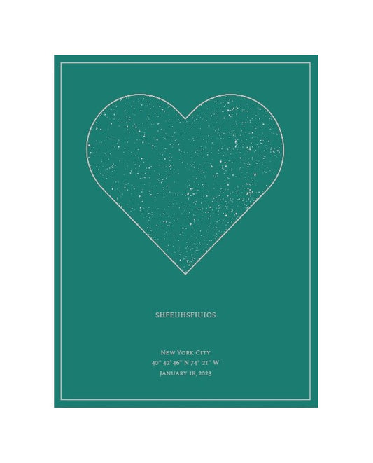 Personalized Star Maps(Heart Shaped)