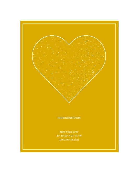 Personalized Star Maps(Heart Shaped) (With Stand)