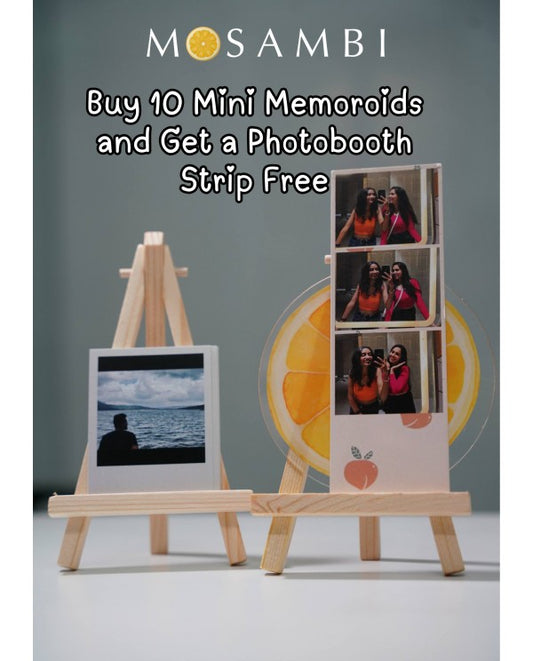 Buy 10 Mini Memoroids and get 1 Photobooth strip Free!