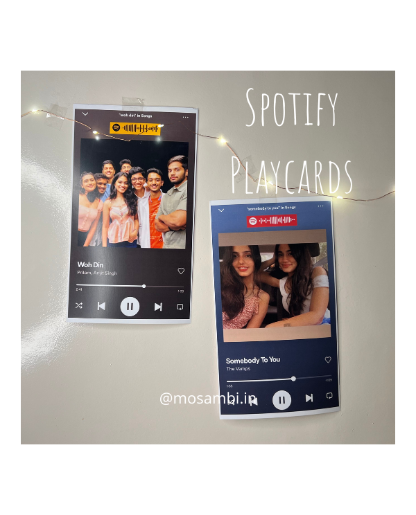 Mini Spotify Playcards- With free stand!