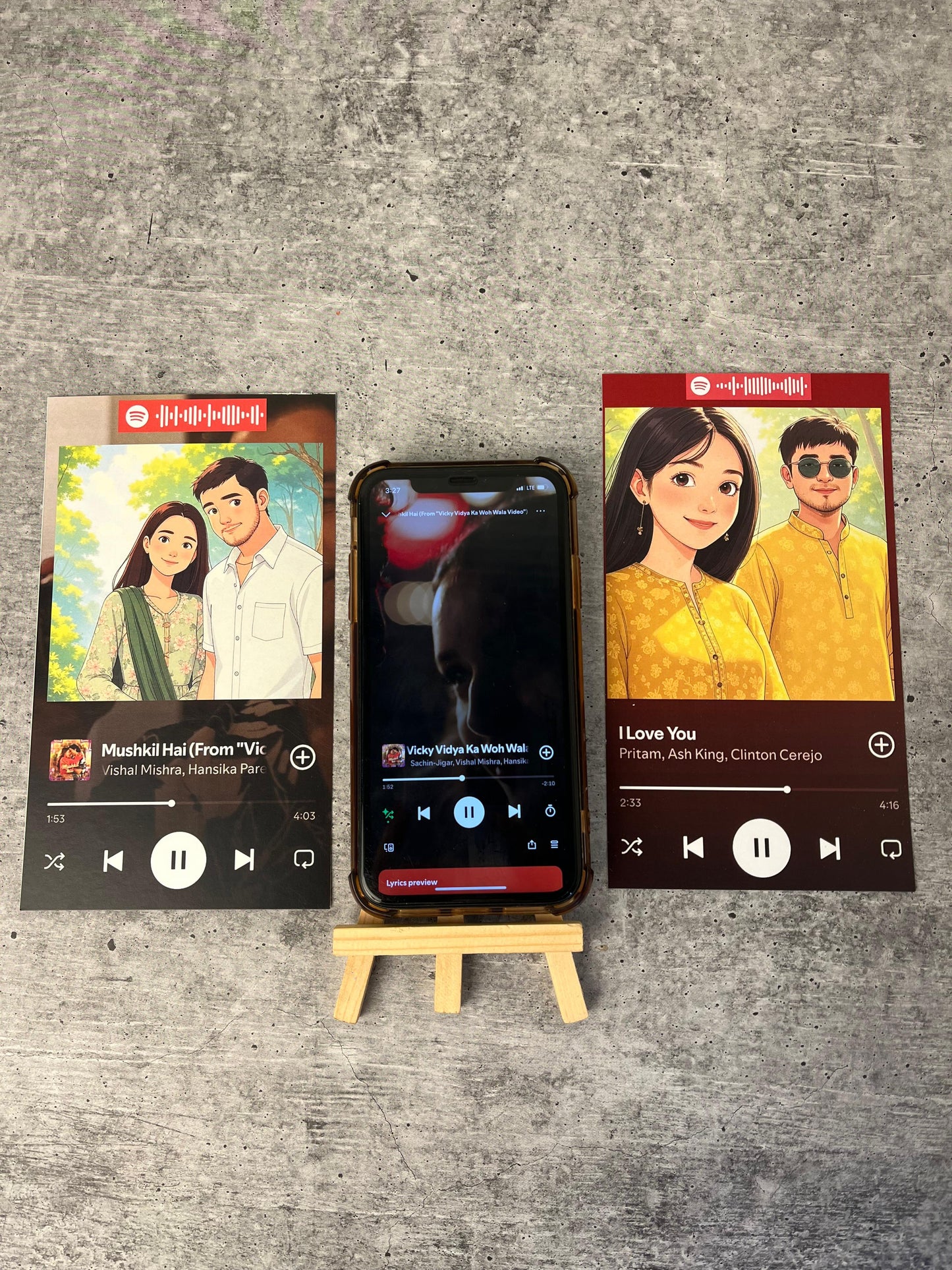 Mini Spotify Playcards- With free stand!