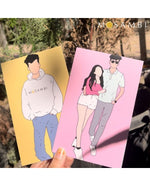 Cute Digital illustration with a wooden stand