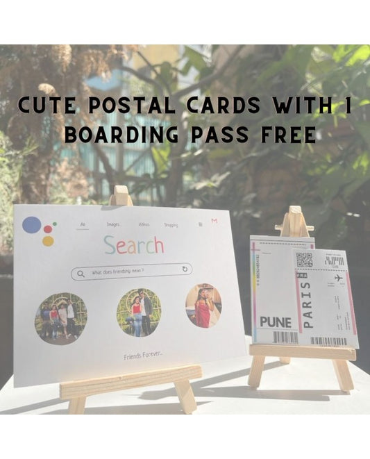 Cute Postal Card with 1 Boarding Pass Free