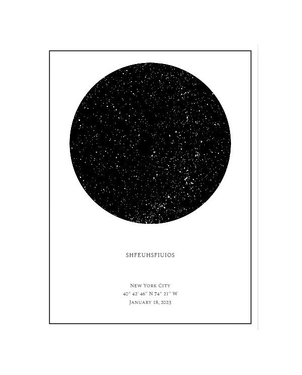 Personalised Star Maps
