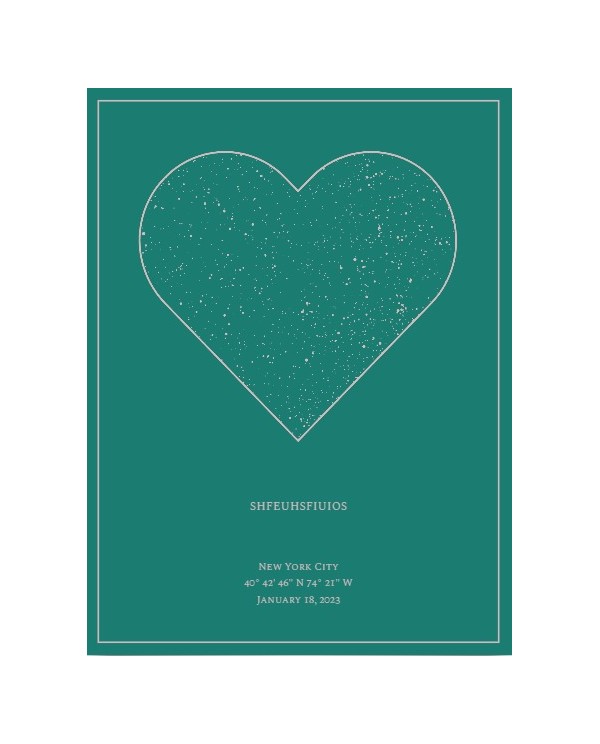 Personalized Star Maps(Heart Shaped) (With Stand)