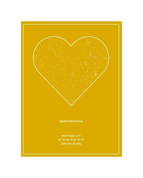 Personalized Star Maps(Heart Shaped) (With Stand)