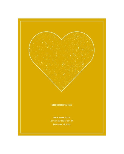 Personalized Star Maps(Heart Shaped) (With Stand)