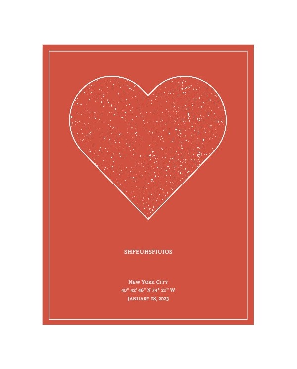 Personalized Star Maps(Heart Shaped) (With Stand)