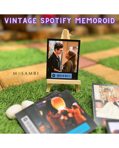 Buy 10 Vintage Spotify Memoroids and get a wooden stand free