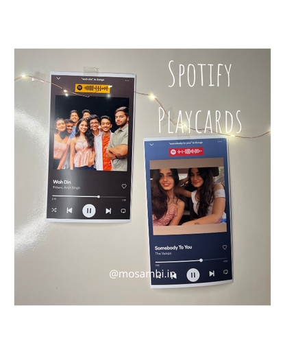 Mini Spotify Playcards- With free stand!